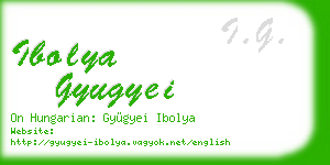 ibolya gyugyei business card