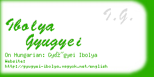 ibolya gyugyei business card